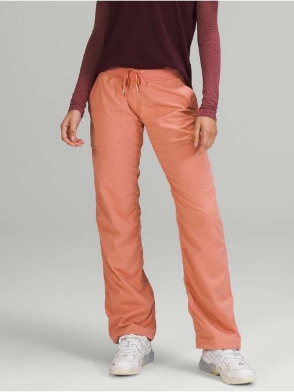Lululemon Dance Studio Full Length Pants Mid Rise Pink Savannah Lined